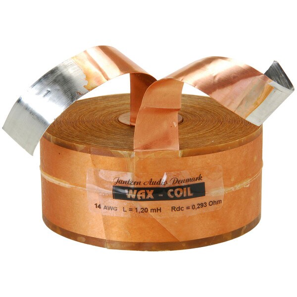Main product image for Jantzen 8375 1.2mH 14 AWG Copper Foil Wax Coil 255-565